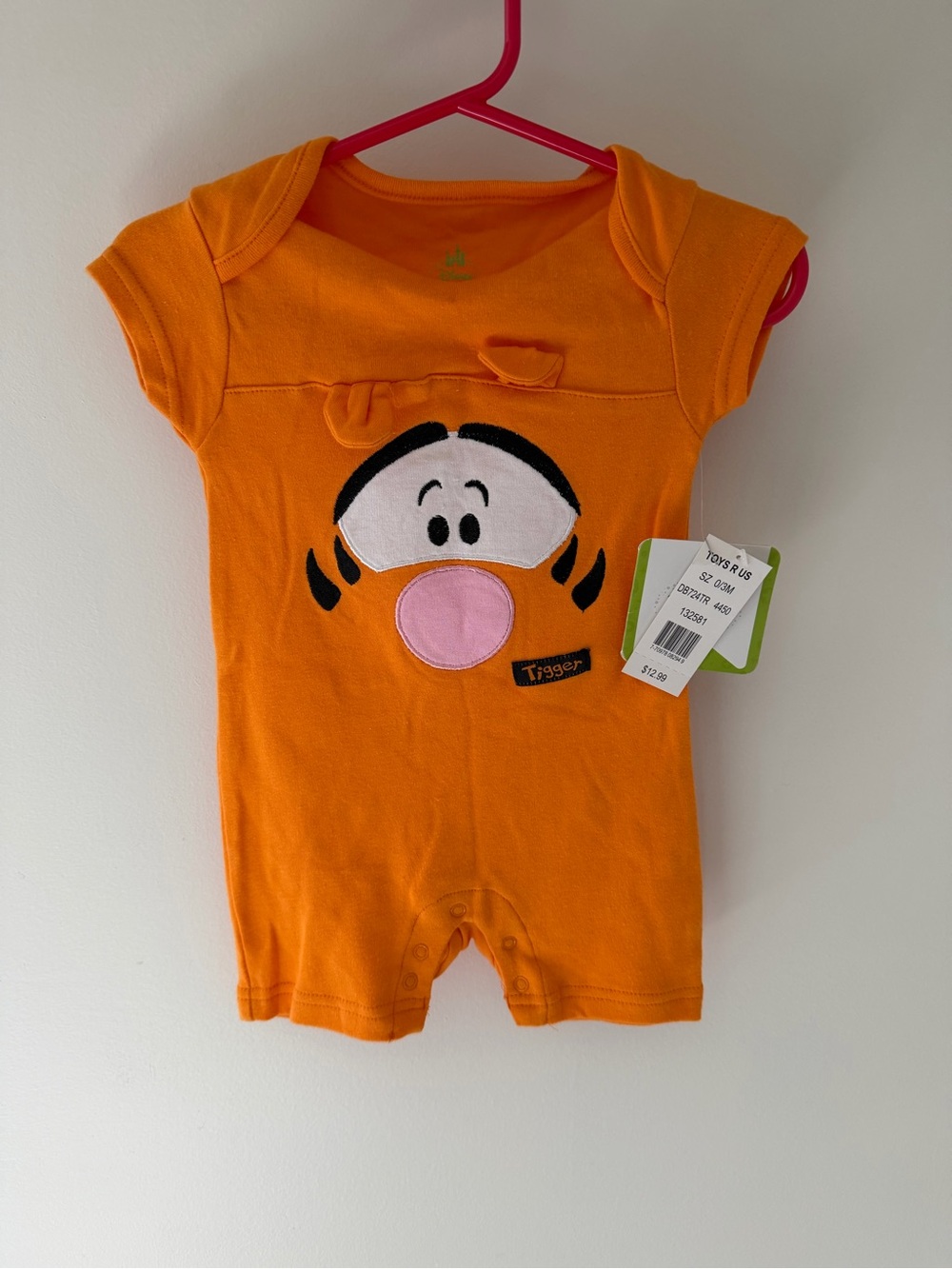 Disney Orange Tigger Short Sleeve One-Piece